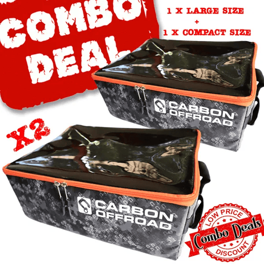 2 x Carbon Gear Cube Storage and Recovery Bag Combo - Compact and large size - CW-COMBO-GC_S-L 1